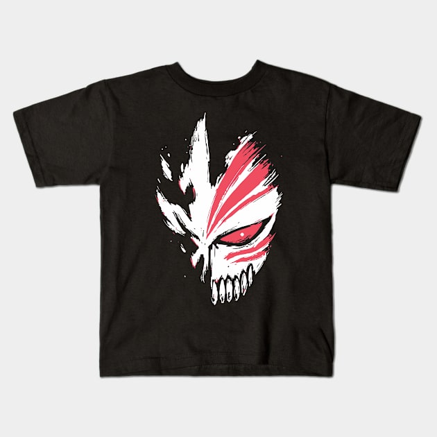 Anime and Manga Bleach Mask Fanart Kids T-Shirt by Planet of Tees